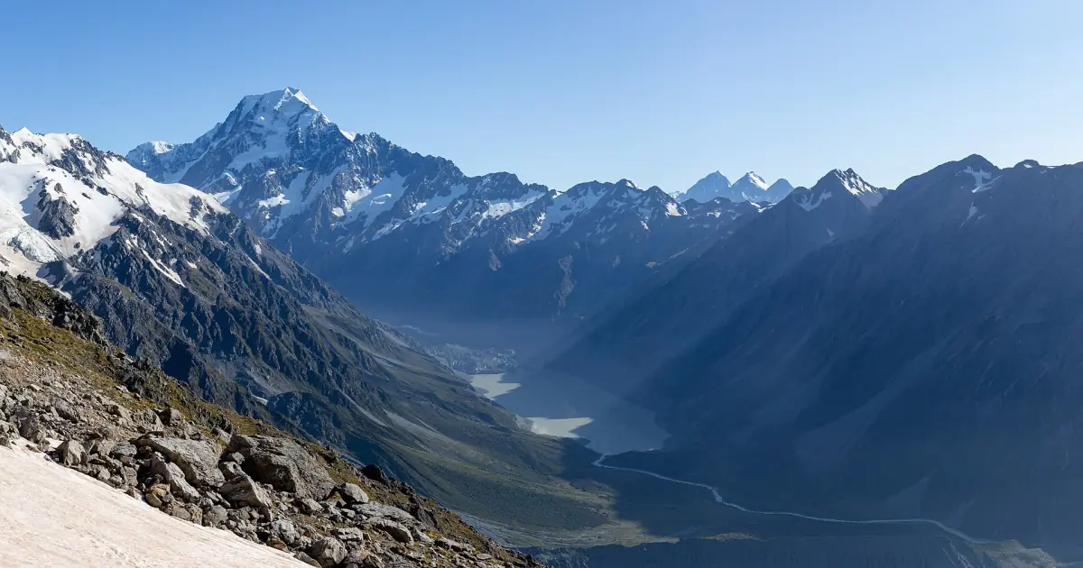 Aoraki/Mount Cook above the Hooker valley