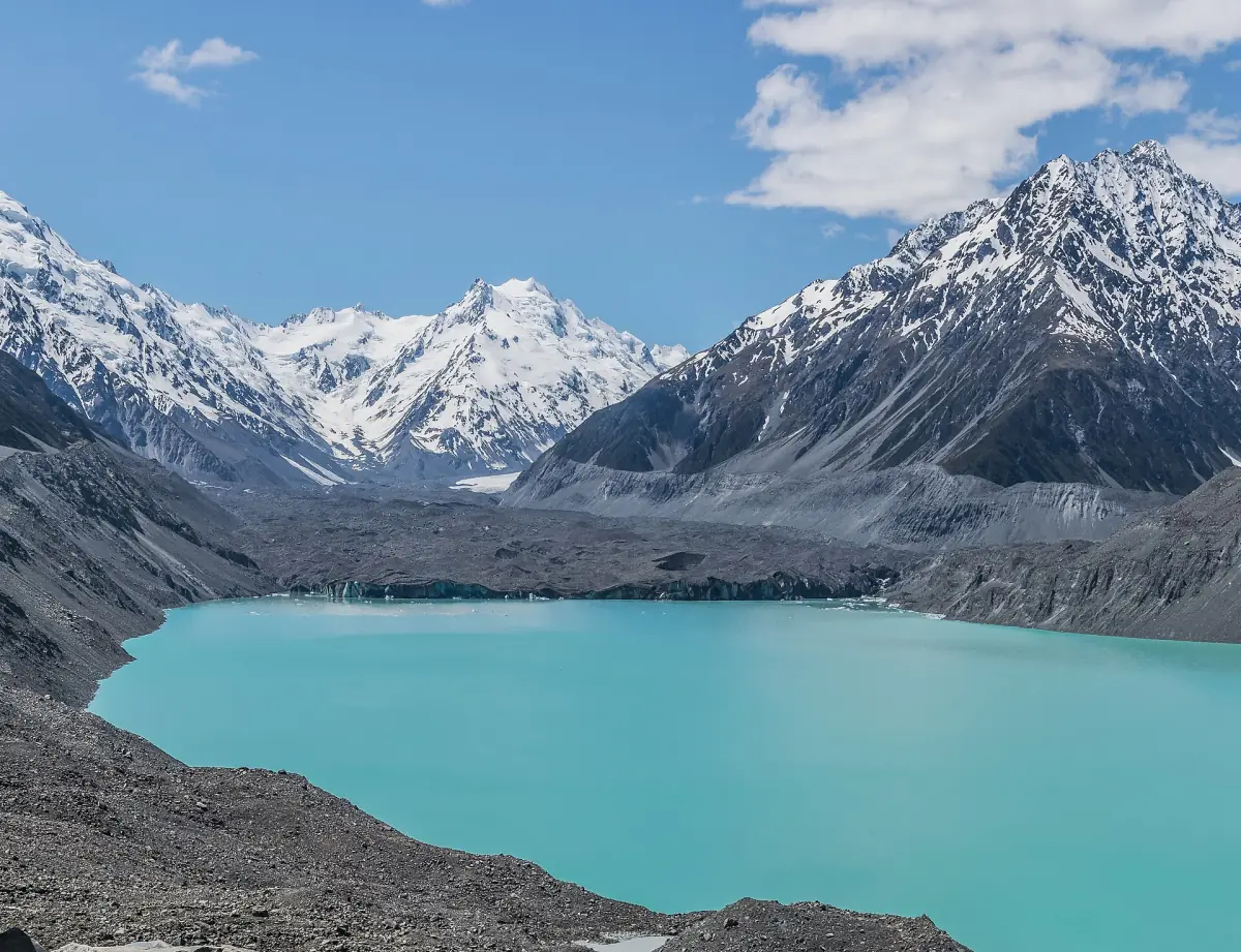 Tasman Lake below the Tasman Glacier